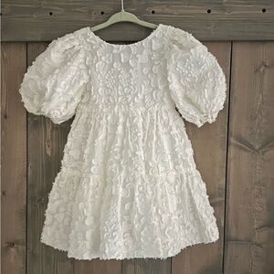 Tartine et Chocolat 3A 3T NWT White Fluffy Exquisite Toddler Girls Party Dress